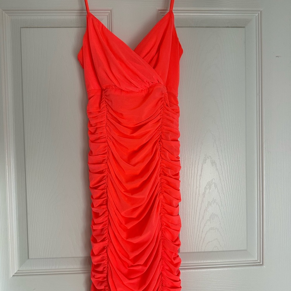 Lucy in the Sky pink Ruched Bodycon Dress